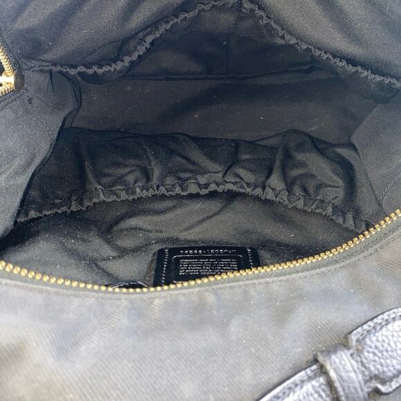 Coach Black Nylon Leather Zip Around Adjustable Strap Baby Diaper Backpack Bag - Picture 5 of 6